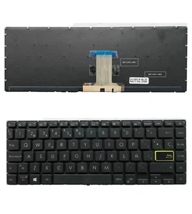 TECLADO PARA ASUS VIVOBOOK M413D ESPAÑOL RETROILUMINADO NEGRO SIN MARCO - Imagen 1 de 5