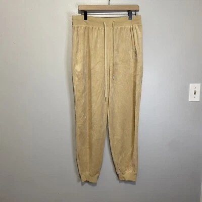 Juicy Couture Forever 21 Bronceado NUEVO Pantalones de Correr de Terciopelo Estrás Talla 0X Foto 1 de 4