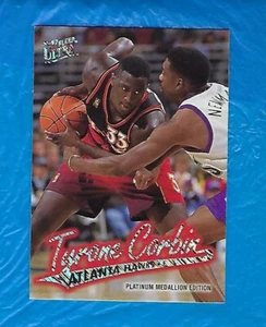 TYRONE CORBIN 1996-97 FLEER ULTRA PLATINUM MEDALLION #P-151 ATLANTA HAWKS - Picture 1 of 2