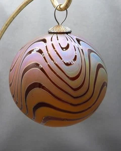 Vintage Craig Zweifel Art Glass Ornament 1994 Iridescent Artistic Swirl Signed - Picture 1 of 6