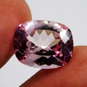 Certified 8.30 Ct Natural Brazilian Vivid Rose Pink Morganite Cushion Gemstone - Picture 1 of 6