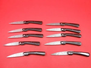 Cuchillo Carpeta de Fricción Damasco Hecho a Mano 10 Piezas Mango de Búfalos S586 - Imagen 1 de 11