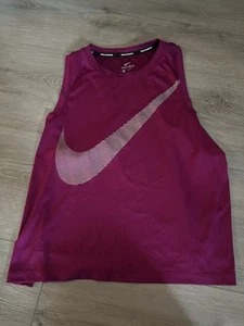 Pink Nike Running Performance Dri Fit Tank Top - Imagen 1 de 5