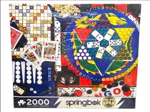 Springbok It’s All Fun and Games 2000 Piece Jigsaw Puzzle – Sealed Made in USA - Picture 1 of 2