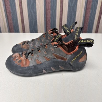 Zapatos de Escalada La Sportiva Tarantulace Para Hombre Talla 7 Naranja Gamuza Dañados Foto 1 de 4