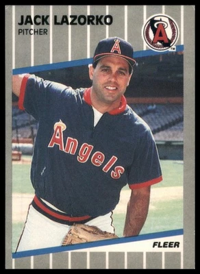 1989 Fleer #482 Jack Lazorko California Angels Baseball - Image 1 of 2