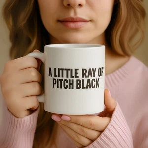 A Little Ray of Pitch Black Tea and Coffee Ceramic Mug - Picture 1 of 1