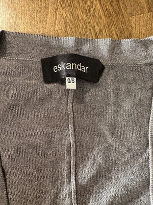 Cárdigan Eskandar 100% Seda - Gris - Talla 0 / Pequeño - Ajuste Relajado - Lujo Foto 1 de 4