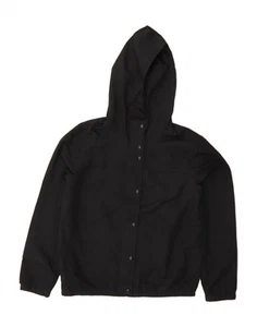 VOLCOM Womens Hooded Rain Jacket US 8 Medium Black Polyester CJ61 - Picture 1 of 5