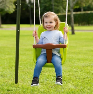Baby Nursery Swing Seat with Safety harness & High Back Support Outdoor Fun Gift - Picture 1 of 5
