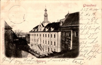 AK GRUSS AUS WESTPREUSSEN GRAUDENZ RATHAUS 1900 - Bild 1 von 2