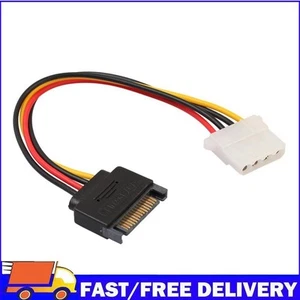 SATA 15pin Male to IDE Big 4pin Hard Disk Drive Power Cord Connector Cable - Afbeelding 1 van 8
