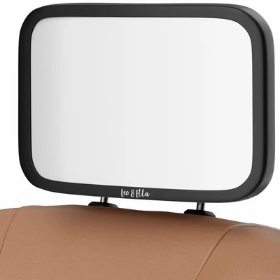 Leo y Ella - Espejo Coche Bebé - Vista Infantil Extra Grande y Ultra Transparente, Choque... Foto 1 de 4