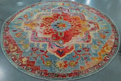 Alfombra NARANJA/VERDE AZULADO 7'-0" x 7'-0" defecto, precio reducido 1172791226 CRS501K-7R Foto 1 de 4