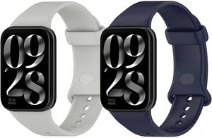 2 Pack Bands Compatible with Xiaomi Smart Band 8 Pro, Adjustable Soft Silicone R - Picture 1 of 7