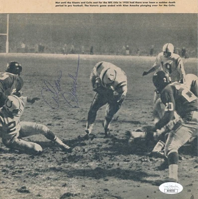 Alan Ameche Signed/Autographed 8x8 Newspaper Photo Baltimore Colts JSA 190290 - Image 1 of 3
