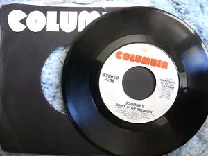 JOURNEY PROMO 45 RPM 7" VINYL - Don't Stop Believin' W/COLUMBIA SLEEVE!! - Picture 1 of 2
