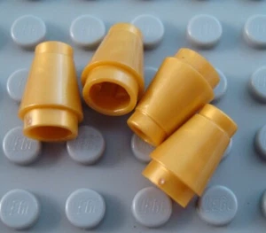 New LEGO Castle Creator Modular Lot of 4 Pearl Gold 1x1 Cone Brick Pieces - Picture 1 of 1