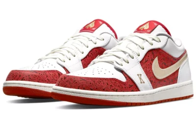 Tênis Nike Air Jordan 1 baixo "Spades" DJ5185-100 masculino novo em folha - Imagem 1 de 4