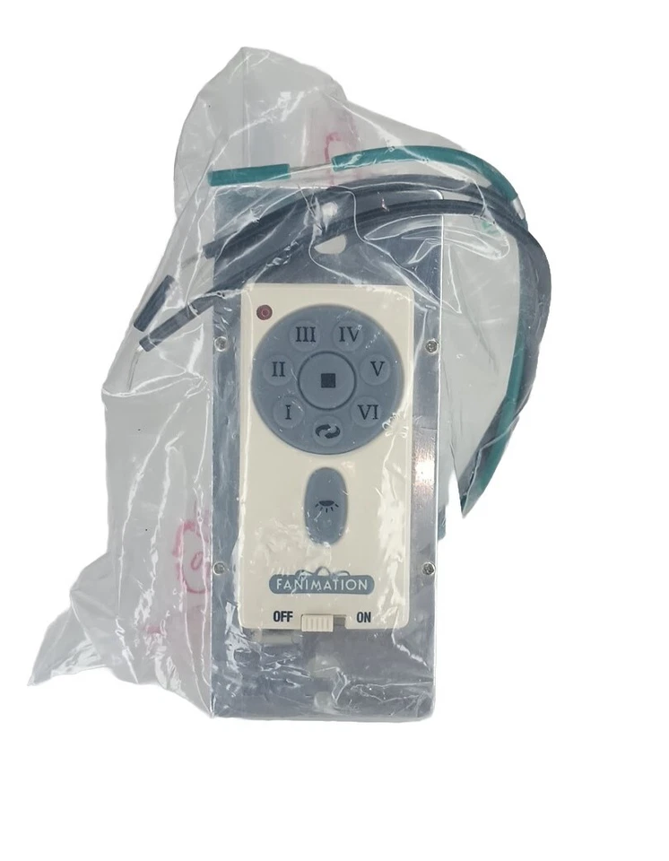 Ventilador reversible Fanimation TW40LA 6 velocidades DC y luz de control de pared luz almendra  Foto 1 de 4