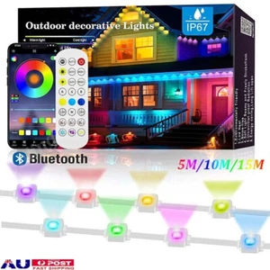 5M 15M 30M Permanent Outdoor String Light Bluetooth RGBIC LED Eaves Lamp Deco - Picture 1 of 26