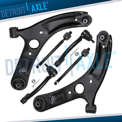 Front Lower Control Arms Tie Rods Ends Kit for 2014 - 2018 Kia Forte Koup Forte5 - Image 1 of 4