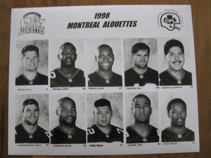Ben Cahoon CFL 1998 rookie  Press photo sheet CFL Montreal Alouettes