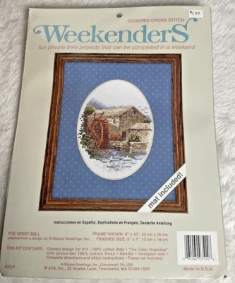 Kit Punto de Cruz Contado WEEKENDERS The Grist Mill 8X10 PATRÓN PROYECTO Gibson Foto 1 de 3