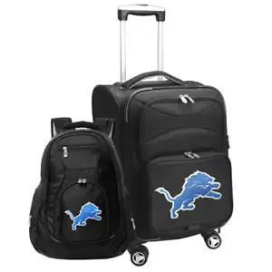 Detroit Lions Spinner Carry-On Luggage and Backpack Set - Picture 1 of 1
