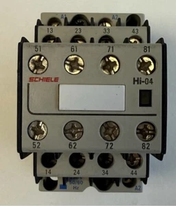 Schiele Hilfsschütz + Hilfsschalter / 230V 50/60Hz / Hi-04 / HL4K-40 / HL 4K/40 - Bild 1 von 9