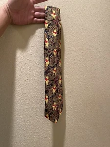 VTG Disney Winnie the Pooh Men's Paisley Blue Red Neck Tie Made In Korea - Picture 1 of 4