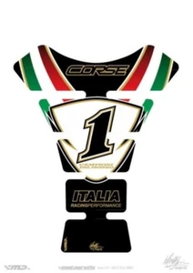786918 Paraserbatoio Adesivo 3D Nero PERSONALIZZATO per Moto Ducati - Imagen 1 de 3