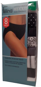 Felina hochgeschnittenes Baumwoll-Stretch-Höschen volle Abdeckung mehrfarbig Größe X-Large 8er-Pack - Bild 1 von 8