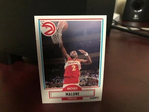 1990 FLEER NBA Basketball MOSES MALONE HAWKS Card #3 - Picture 1 of 2
