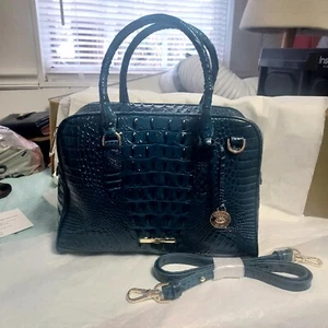 Bolso Cartera Brahmin Marissa Colección Cuero Enebro Nuevo - Imagen 1 de 8