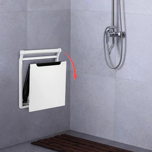 Modern Klappbarer Duschsitz Wandmontierter Dusch-Klappsitz, Duschbadestuhl Neu - Bild 1 von 20