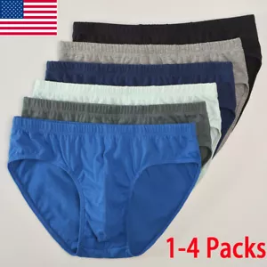 4 slip uomo classico sportivo morbido cotone intimo a costine slip fit pantaloni S-X ‡ - Foto 1 di 17