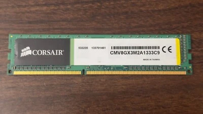 4GB DDR3-1333 PC3-10600 CL9 1.5V 240-Pin -- -- -- -- CORSAIR (CMV8GX3M2A1333C9) - Image 1 of 4