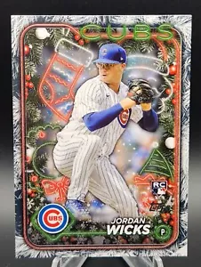 2024 Topps Holiday Jordan Wicks RC Tree Glitter #H38 Chicago Cubs - Picture 1 of 2