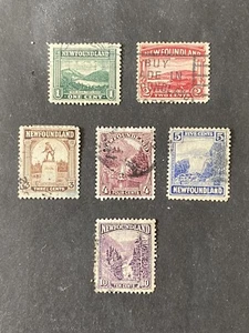 NEWFOUNDLAND, SCOTT # 131-135(5)+139, (6) 1923-24 PICTORIALS ISSUE USED - Picture 1 of 2