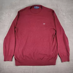 Vineyard Vines Cashmere Blend Sweater Crew Neck Pullover Burgundy XL - Bild 1 von 12
