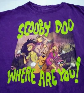 Scooby Doo T Shirt purple large good condition - Picture 1 of 5