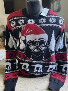 Star Wars Darth Vader Ugly Christmas Sweater Merry Sithmas Sz Small NWT NEW! - Picture 1 of 6