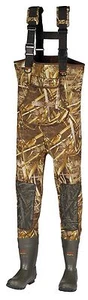 New Men 3mm MAX-5 Camo Fishing/Hunting Neoprene Wader Lug Boots Sz 12 400 Gram - Picture 1 of 1