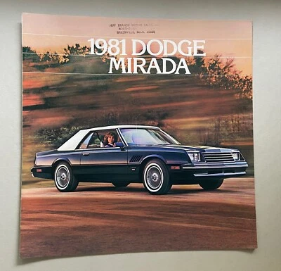 1981 Dodge Mirada Original Car Sales Brochure Catalog - Изображение 1 из 4