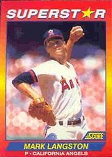1992 Score 100 Superstars Baseball Card #32 Mark Langston