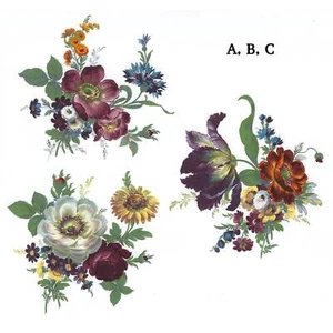 Calcomanías de cerámica vibrantes con flores silvestres sobreesmaltadas - Imagen 1 de 13