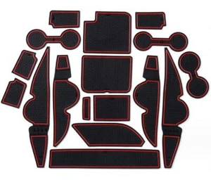 Gate Slot Cup Mat for Kia K3 FORTE Cerato 2013 ~ 2018 GT Pad Car Accessories RED - Picture 1 of 8