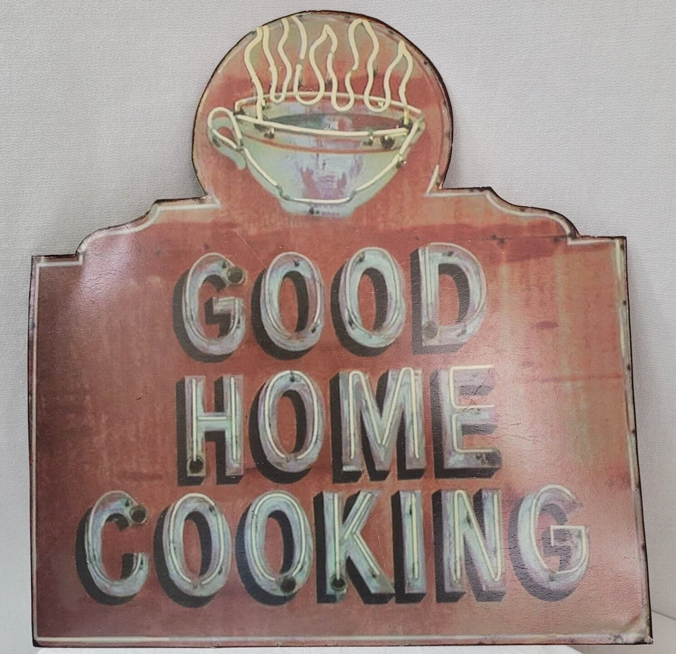 Letrero de metal Good Home Cooking 13 7/8" x 14 3/4" Foto 1 de 1