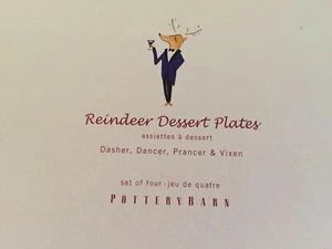 Pottery Barn Reindeer Salad Plate - You Pick the Reindeer - Picture 1 of 17